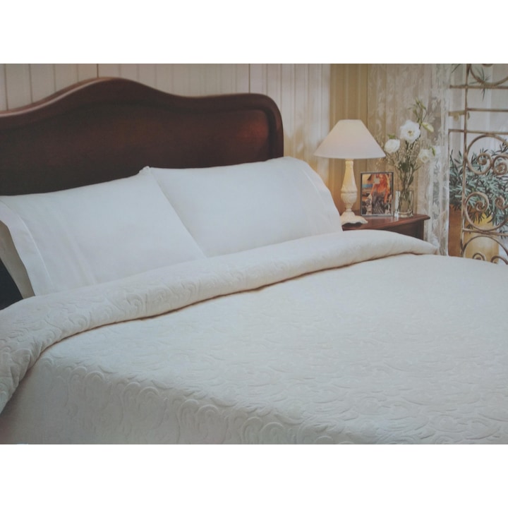 Спален комплект Tivolyo Home Baroc Ivory, 100% памук, Жакард, 4 части