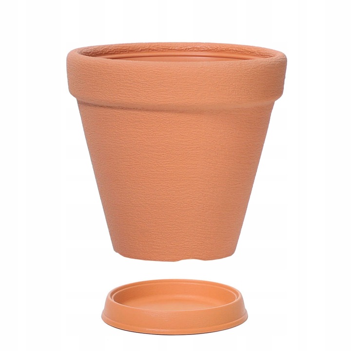 Ghiveci ProsperPlast, Classic, PVC, Ø35xН30 cm, 14 l, Culoare caramiziu