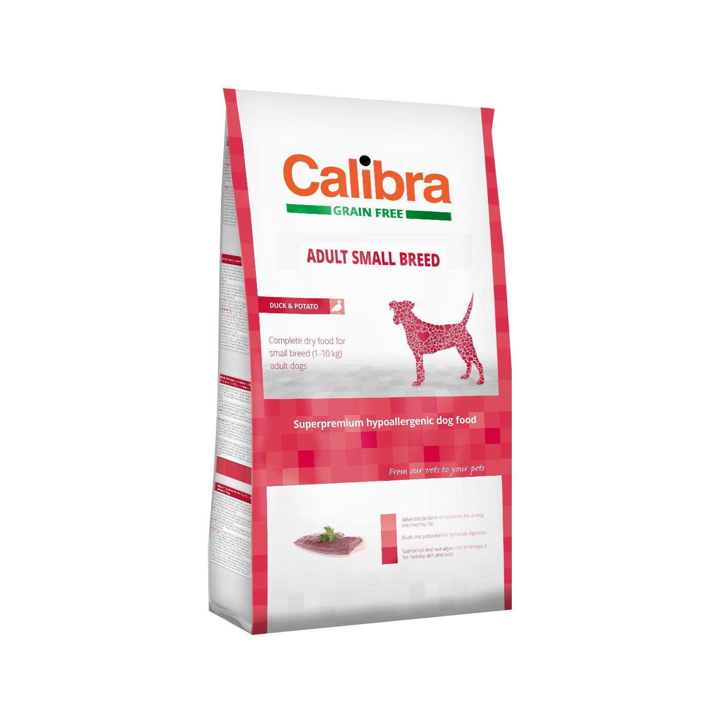 Hrana uscata pentru caini, Calibra Dog GF Adult Small Duck, 7 kg