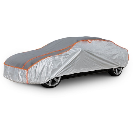 Prelata auto impermeabila cu protectie pentru grindina, 3 straturi, spuma poliester comprimata de 5mm, sistem antifurt, 430x160x120 cm, marimea M