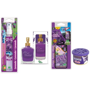 Pachet Promotional de Lavanda include Air Natur esenta de 100 ml, Spray concentrat 60 ml, Organic Can 1x46g esenta de Lavanda, Little Box Vent aparat pentru grila de ventilatie , produse originale de calitate superioara Pachet Promotional de Lavanda include Air Natur esenta de 100 ml, Spray concentrat 60 ml, Organic Can 1x46g esenta de Lavanda, Little Box Vent aparat pentru grila de ventilatie , produse originale de calitate superioara