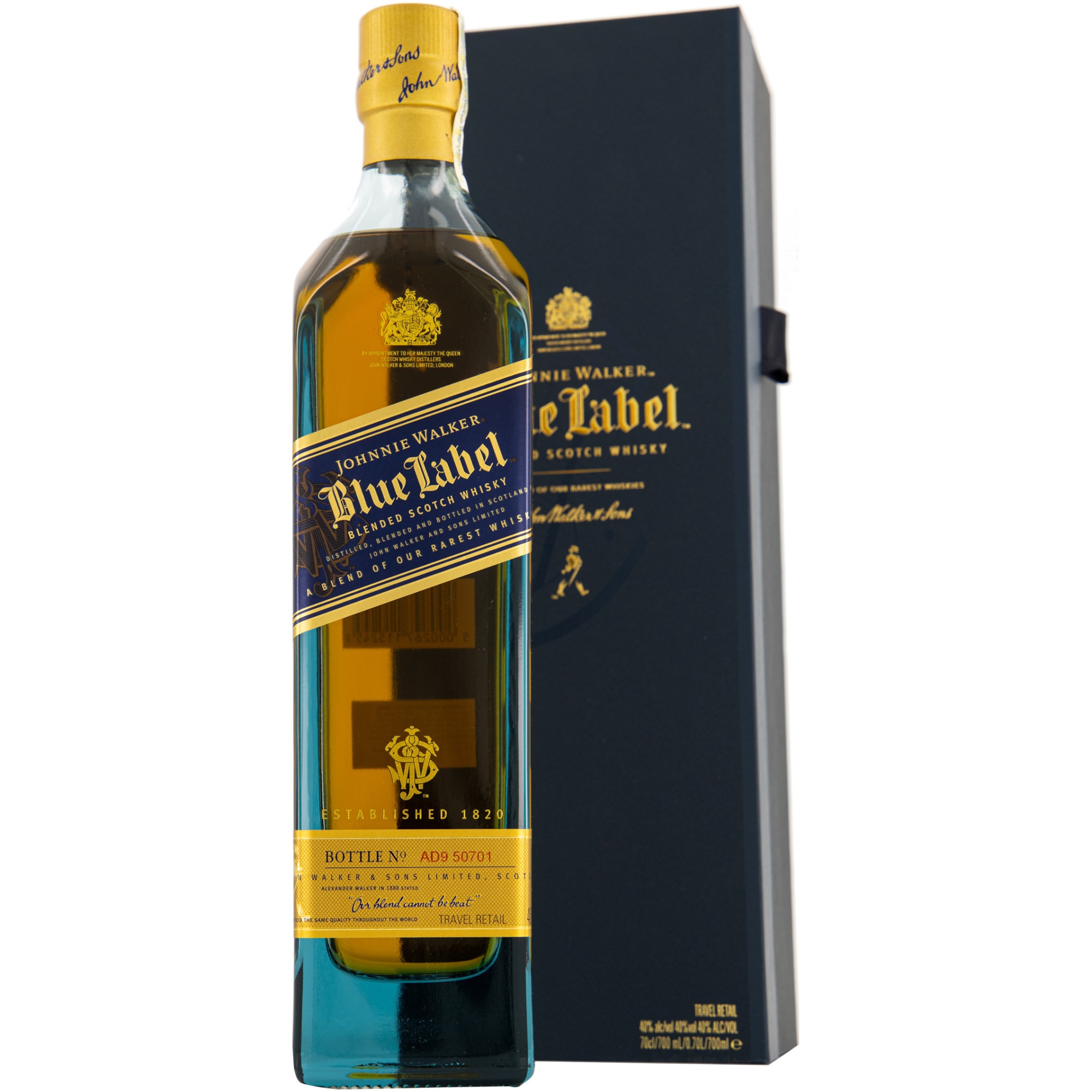 Whisky Johnnie Walker Blue Label, Blended 40%, 0.7l