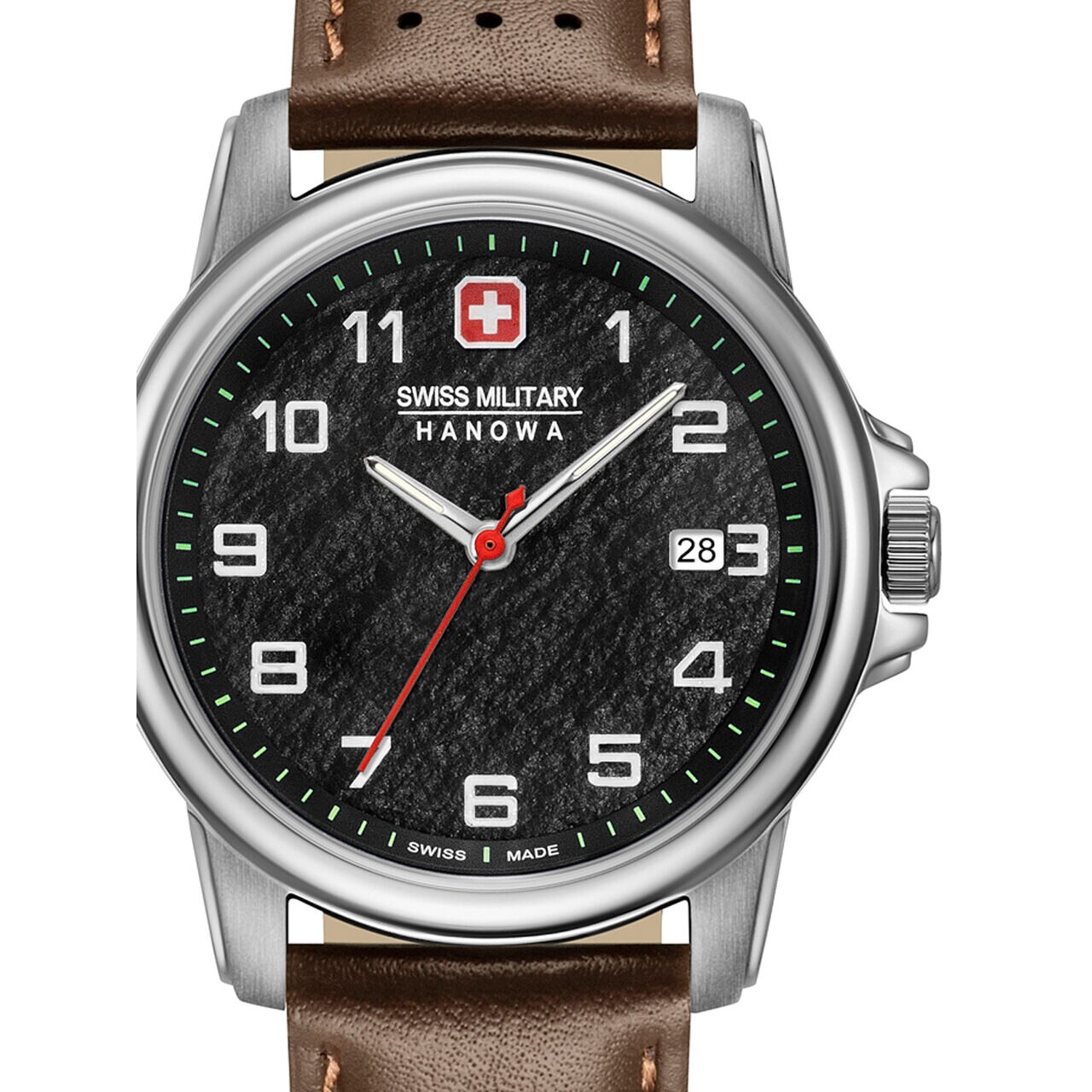 Ceas barbatesc Swiss Military Hanowa 06-4231.7.04.007 Swiss Rock 39mm, 5ATM, Argintiu