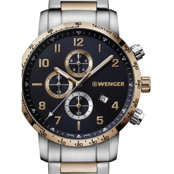 Ceas barbatesc Wenger 01.1543.116 Attitude, 44mm, 10ATM, Auriu Ceas barbatesc Wenger 01.1543.116 Attitude, 44mm, 10ATM, Auriu