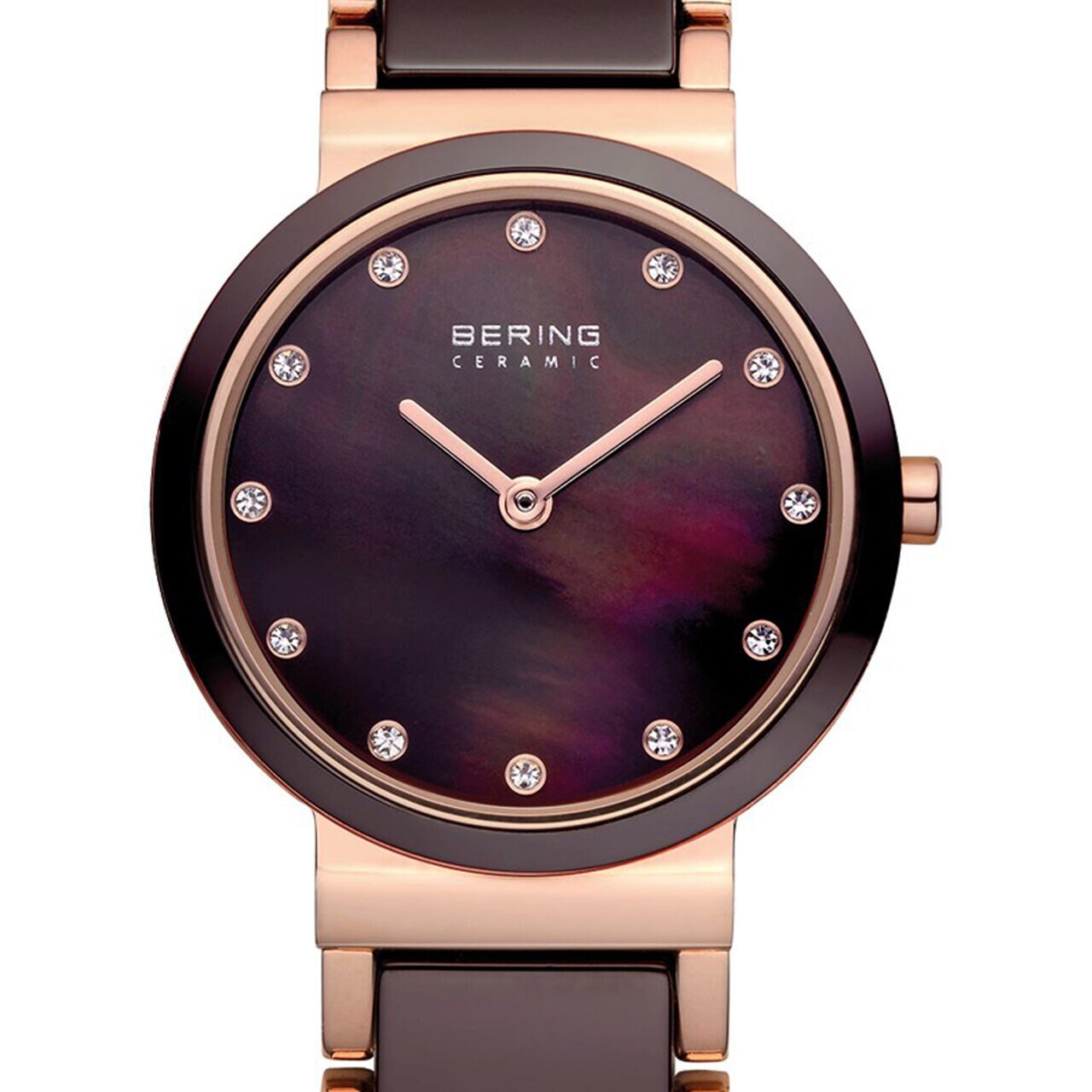 Ceas de dama Bering 11422-765, 22mm, 5ATM, Auriu