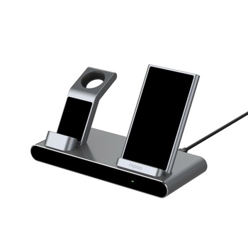 Incarcator wireless RAPOO XC600, Qi, 7.5/10W, 3-in-1, Negru Incarcator wireless RAPOO XC600, Qi, 7.5/10W, 3-in-1, Negru