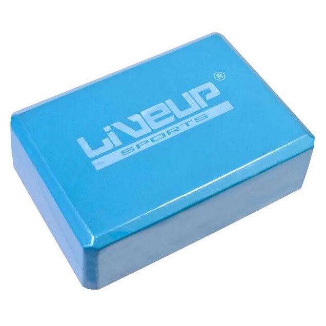 Caramida pentru yoga LiveUp, 23x15x7 cm, Albastru