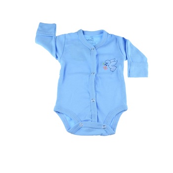 Body cu maneca lunga baieti Pifou Model 11 M11-AL, Albastru, 46-50 Body cu maneca lunga baieti Pifou Model 11 M11-AL, Albastru, 46-50