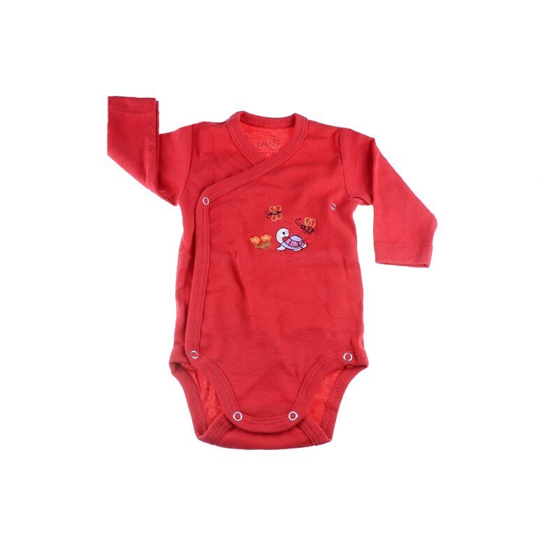 Body cu maneca lunga fete Pifou Model 10 M10ML-RO, Rosu