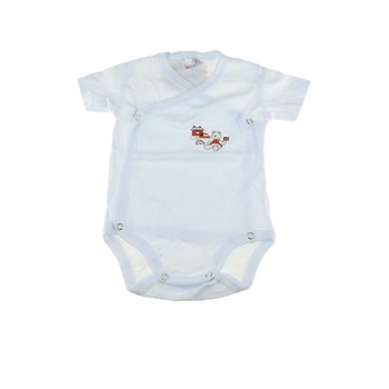 Body cu maneca scurta baieti Pifou Model 10 MS M10MS-8A, Alb, 56 Body cu maneca scurta baieti Pifou Model 10 MS M10MS-8A, Alb, 56