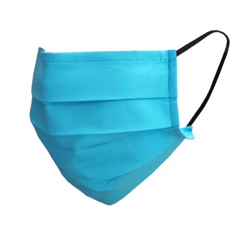 Masca de protectie reutilizabila, 2 straturi 100% bumbac, ajustabila cu clema, turcoaz Masca de protectie reutilizabila, 2 straturi 100% bumbac, ajustabila cu clema, turcoaz