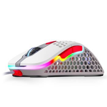 Mouse Gaming Xtrfy M4 Retro RGB, Alb/Gri Mouse Gaming Xtrfy M4 Retro RGB, Alb/Gri