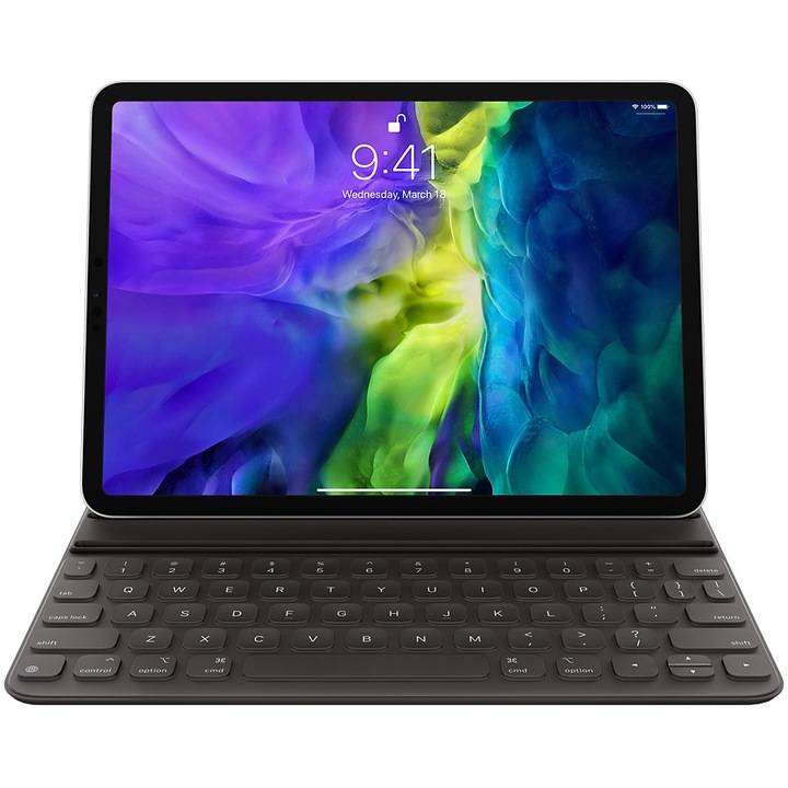 Husa cu tastatura Apple Smart Keyboard Folio pentru iPad Pro 11" (2020), Layout US English