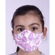 Детска предпазна маска Adelly за многократна употреба, трислойна, в бяло и розово, S