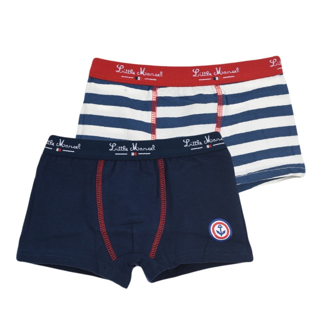 Set 2 boxeri Little Marcel, bleumarin, 4-6 ani (102-114 cm)