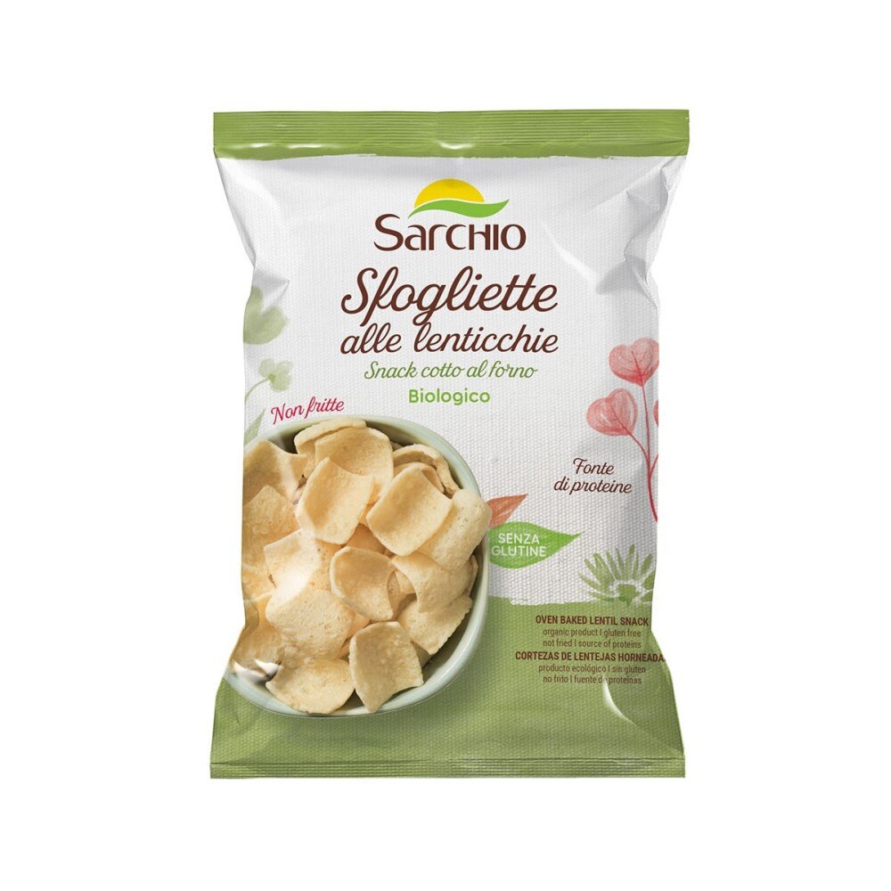 Snack cu linte Sarchio, fara gluten, Bio 50 g