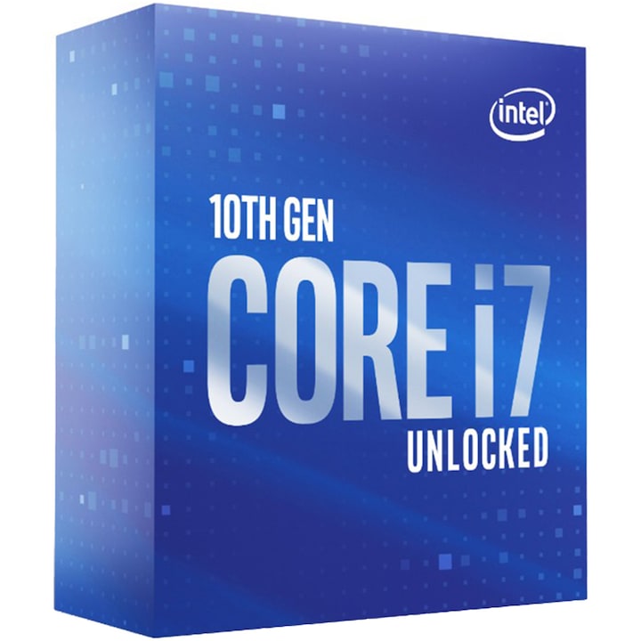 Intel® Core™ i7-10700K processzor, Comet Lake, 3.8GHz, 16MB, 1200 socket
