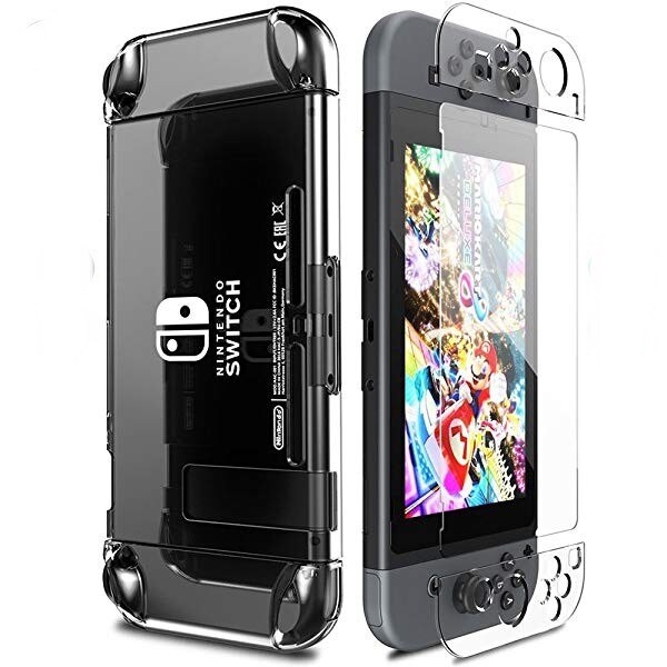 Husa TPU Silicon Trasparent Pentru Nintendo Switch + Protector Screen