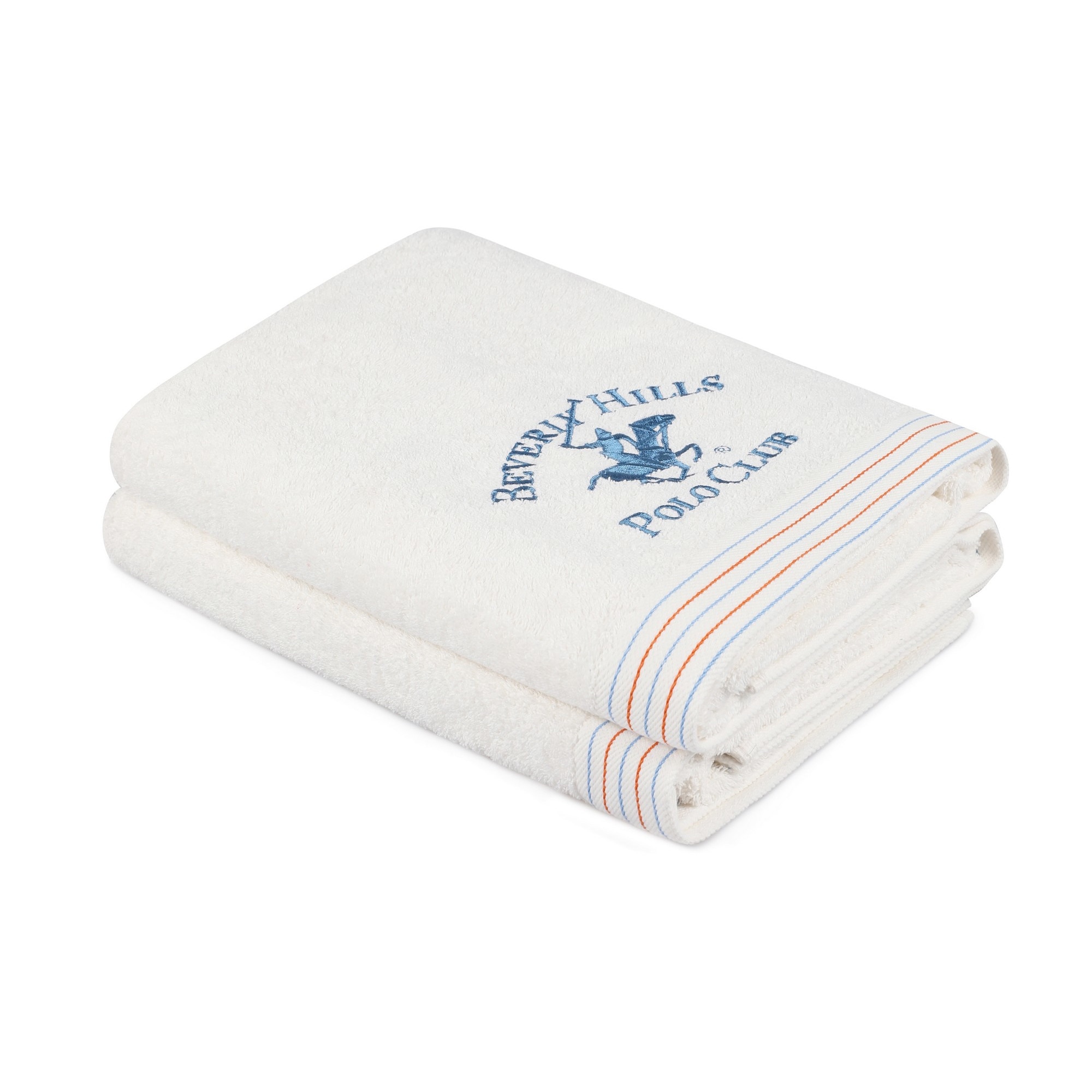 Set 2 prosoape de baie , Beverly Hills Polo, alb, 70x140cm