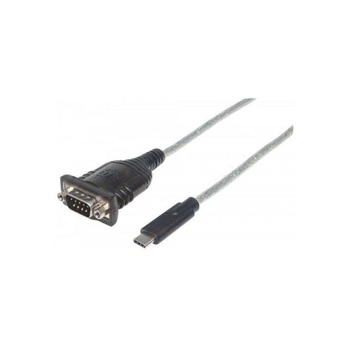 Конвертор Manhattan 151283, USB Type-C към RS232, PL-2303RA, 45 см