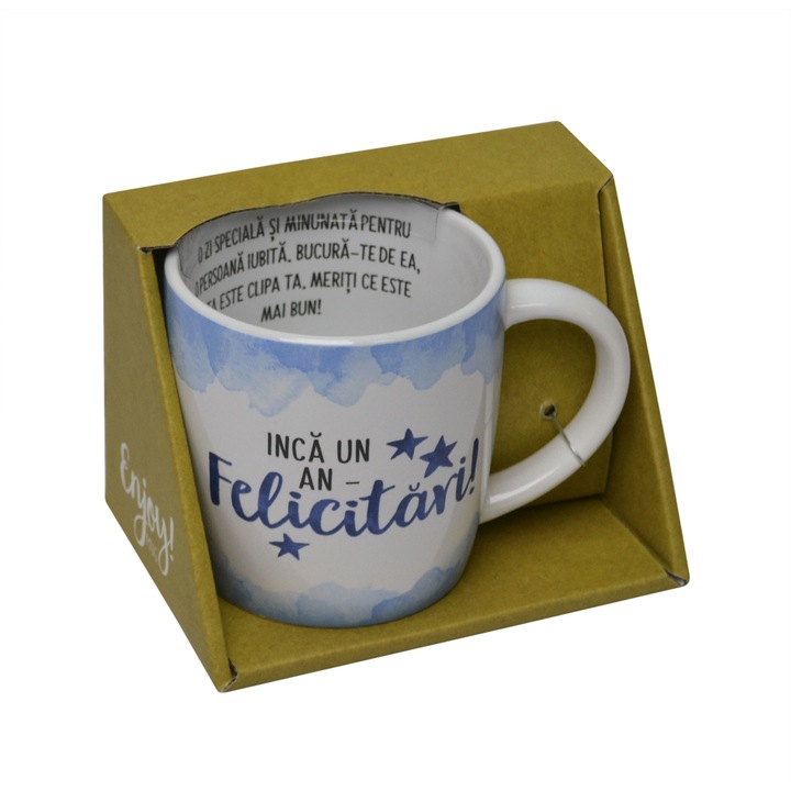 Cana Portelan "Inca Un An - Felicitari!", 300 ml