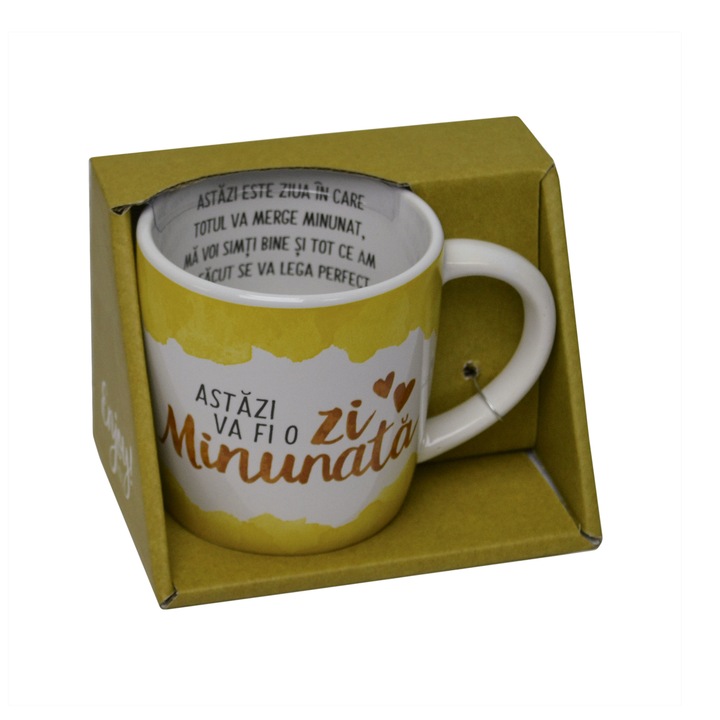 Cana Portelan "Astazi Va Fi O Zi Minunata", 300 ml