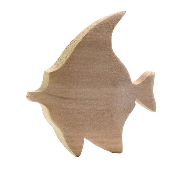 Figurina BumbuToys Peste Idol Maur din lemn, culoare natur, pentru pictat, 7.5 cm