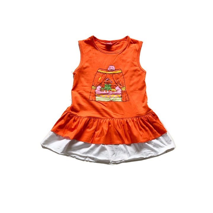 Rochie Chippo, Bumbac, Portocaliu