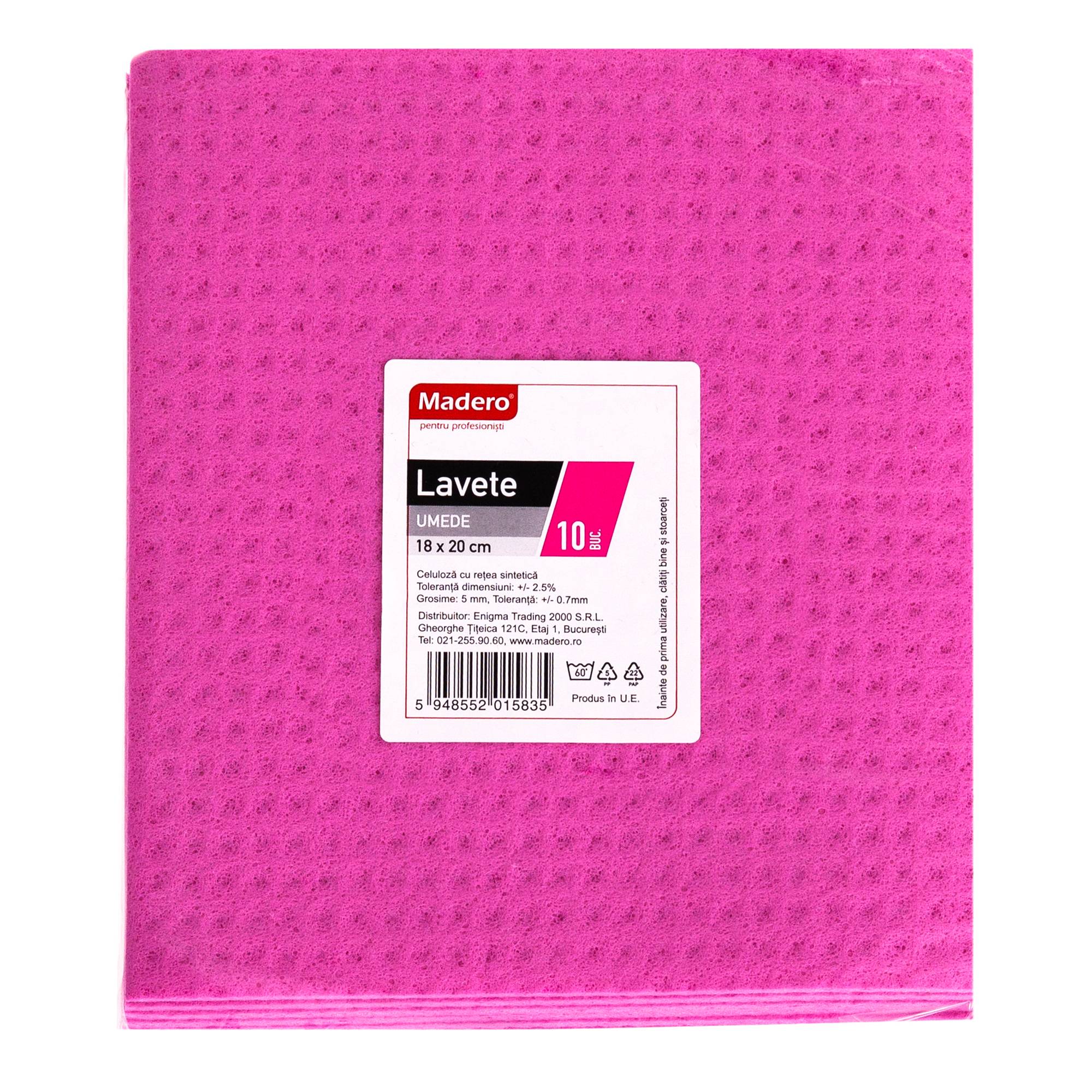 Lavete Umede Roz Madero 10 Buc, 18X20 Cm