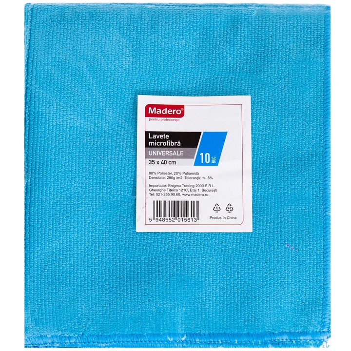 Lavete Microfibra Universale Bleu Madero, 10/Set