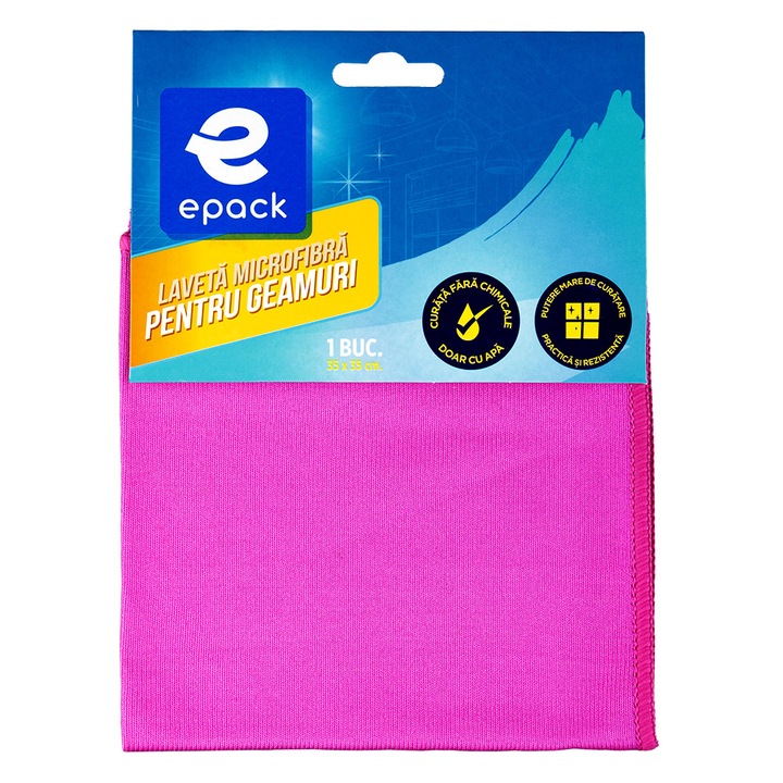 Lavete Microfibra Geam Epack, 1 Buc