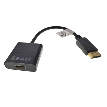 Cablu convertor cu adaptor, Lanberg 40872, DisplayPort (DP) tata la HDMI mama, uni-directional, rezolutie Full HD 1080p la 60Hz Cablu convertor cu adaptor, Lanberg 40872, DisplayPort (DP) tata la HDMI mama, uni-directional, rezolutie Full HD 1080p la 60Hz