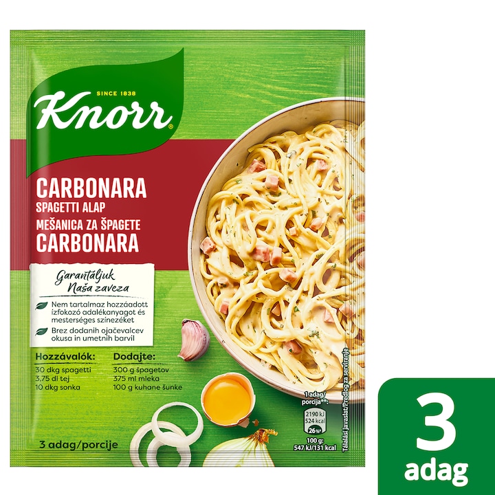 KNORR Fix Carbonara spagetti alap, 36 g
