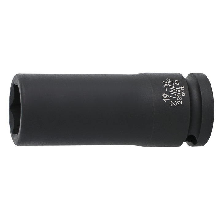 Cap cheie tubulara IMPACT lung 1/2" cu 6 laturi si diametrul de 13/16" Unior