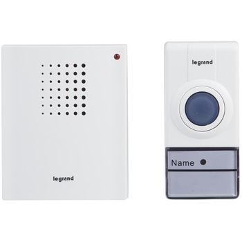 Sonerie wireless Legrand Essential, 32 tonuri, 80 Db, 1.5V, IP44/IP20, 50m, Alb Sonerie wireless Legrand Essential, 32 tonuri, 80 Db, 1.5V, IP44/IP20, 50m, Alb