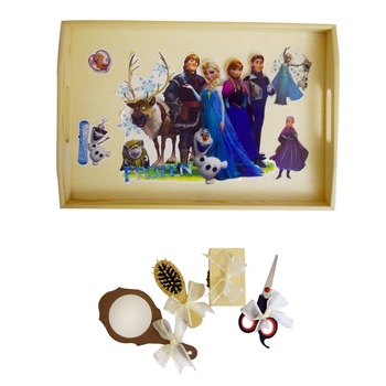 Set Taierea motului, tava mot din lemn 5 piese cu Frozen OD824 Set Taierea motului, tava mot din lemn 5 piese cu Frozen OD824