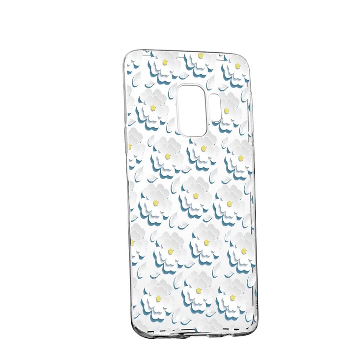 Husa Daisy - White Flower, pentru Xiaomi Redmi Note 8 Pro, rezistenta la uzura, anti-alunecare, din silicon Premium, 683