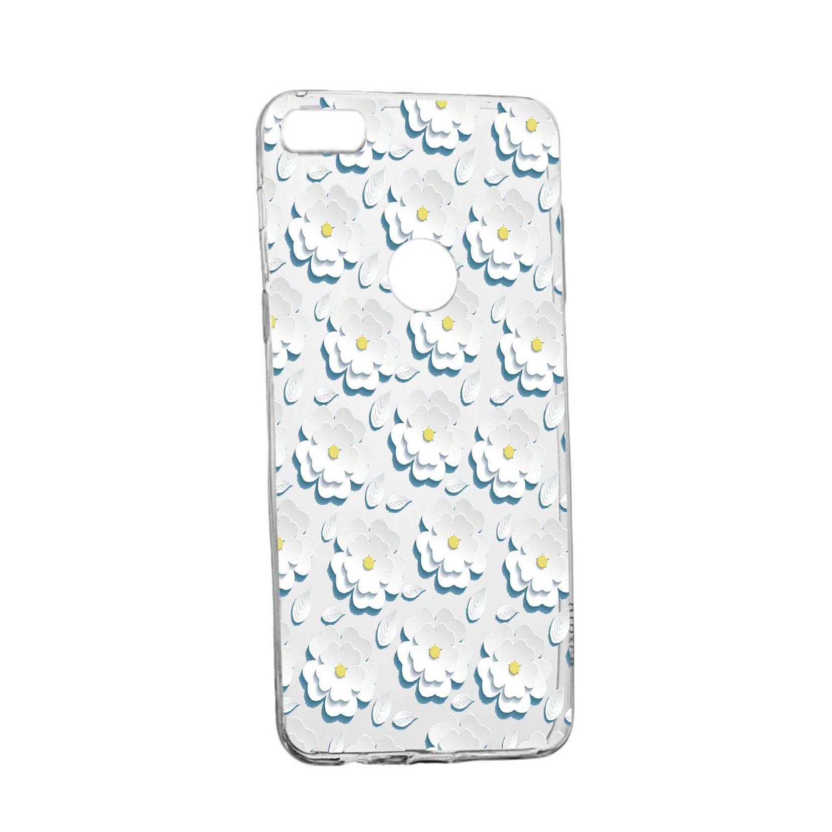 Husa Daisy - White Flower, pentru HTC Desire 12 Plus, rezistenta la uzura, anti-alunecare, din silicon Premium, 683