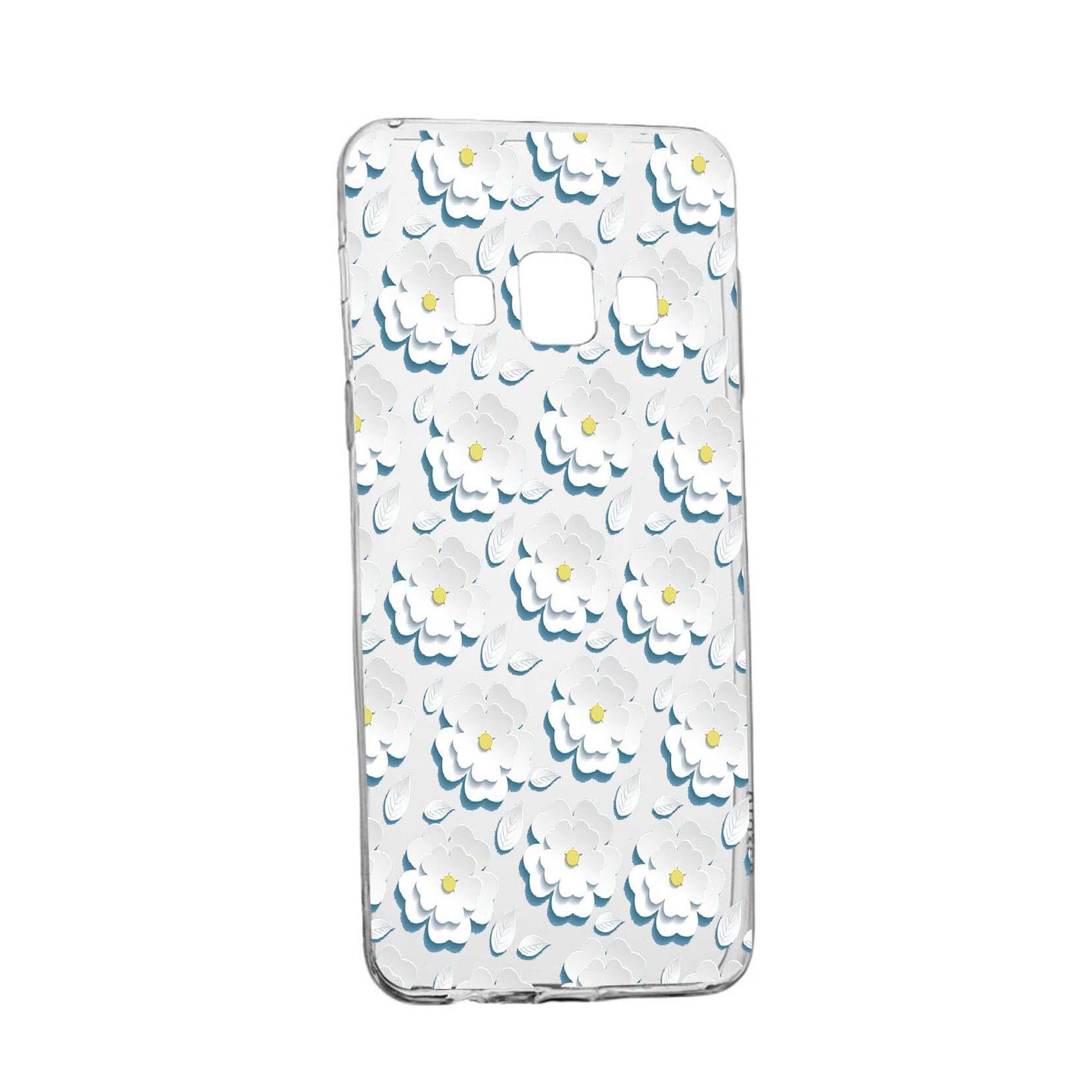 Husa Daisy - White Flower, pentru Samsung Galaxy J3 2016, rezistenta la uzura, anti-alunecare, din silicon Premium, 683