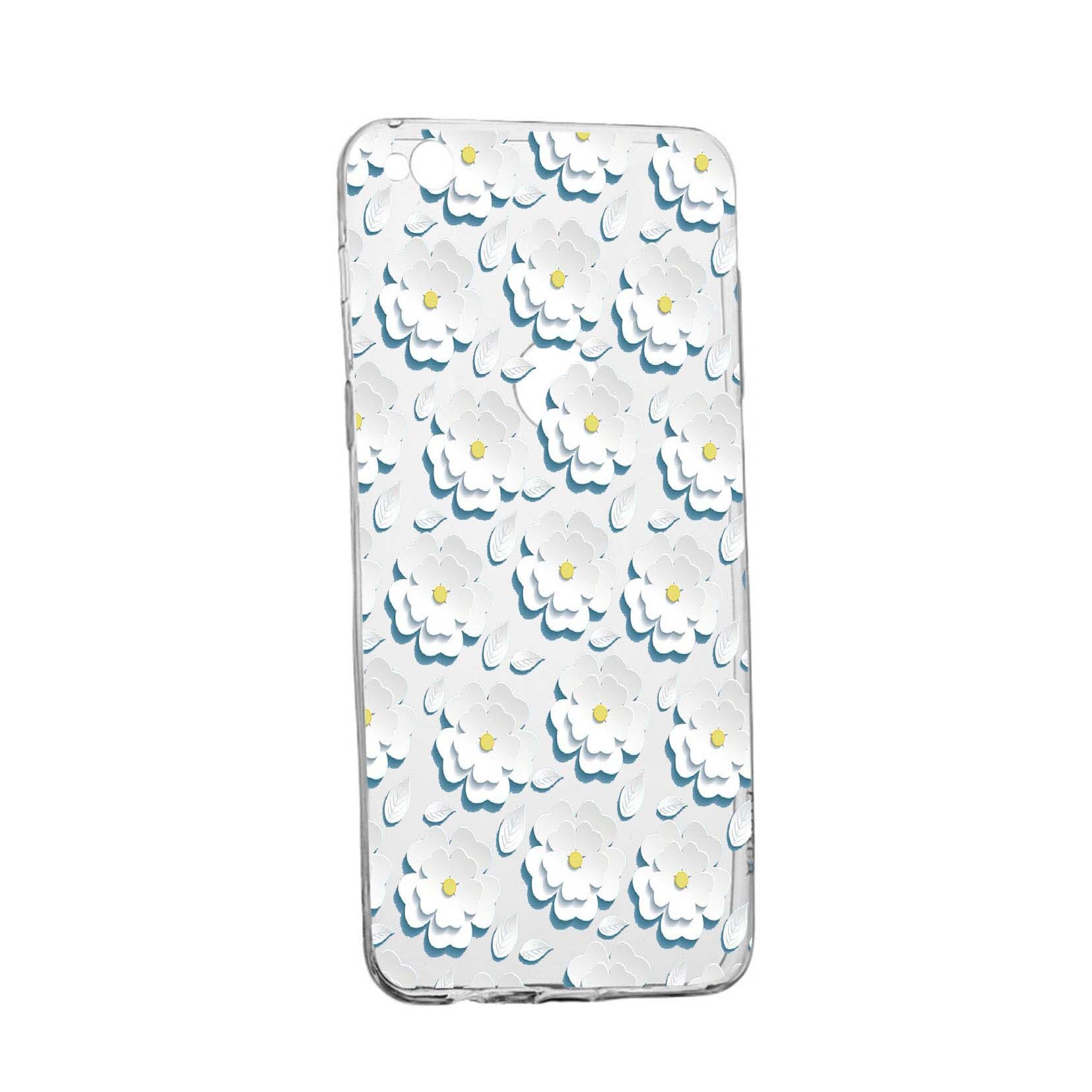 Husa Daisy - White Flower, pentru Huawei P9 Lite 2017/P8, rezistenta la uzura, anti-alunecare, din silicon Premium, 683