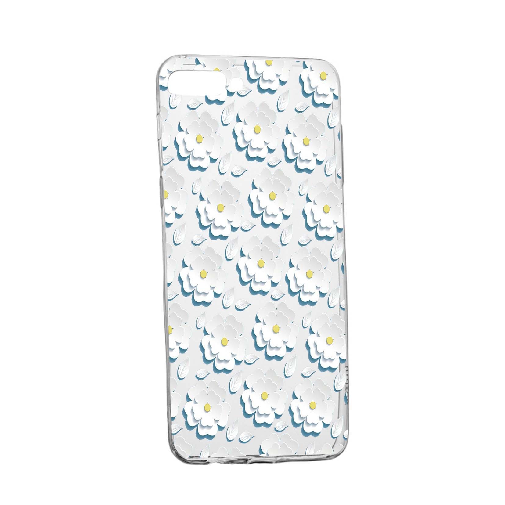 Husa Daisy - White Flower, pentru LG K9, rezistenta la uzura, anti-alunecare, din silicon Premium, 683