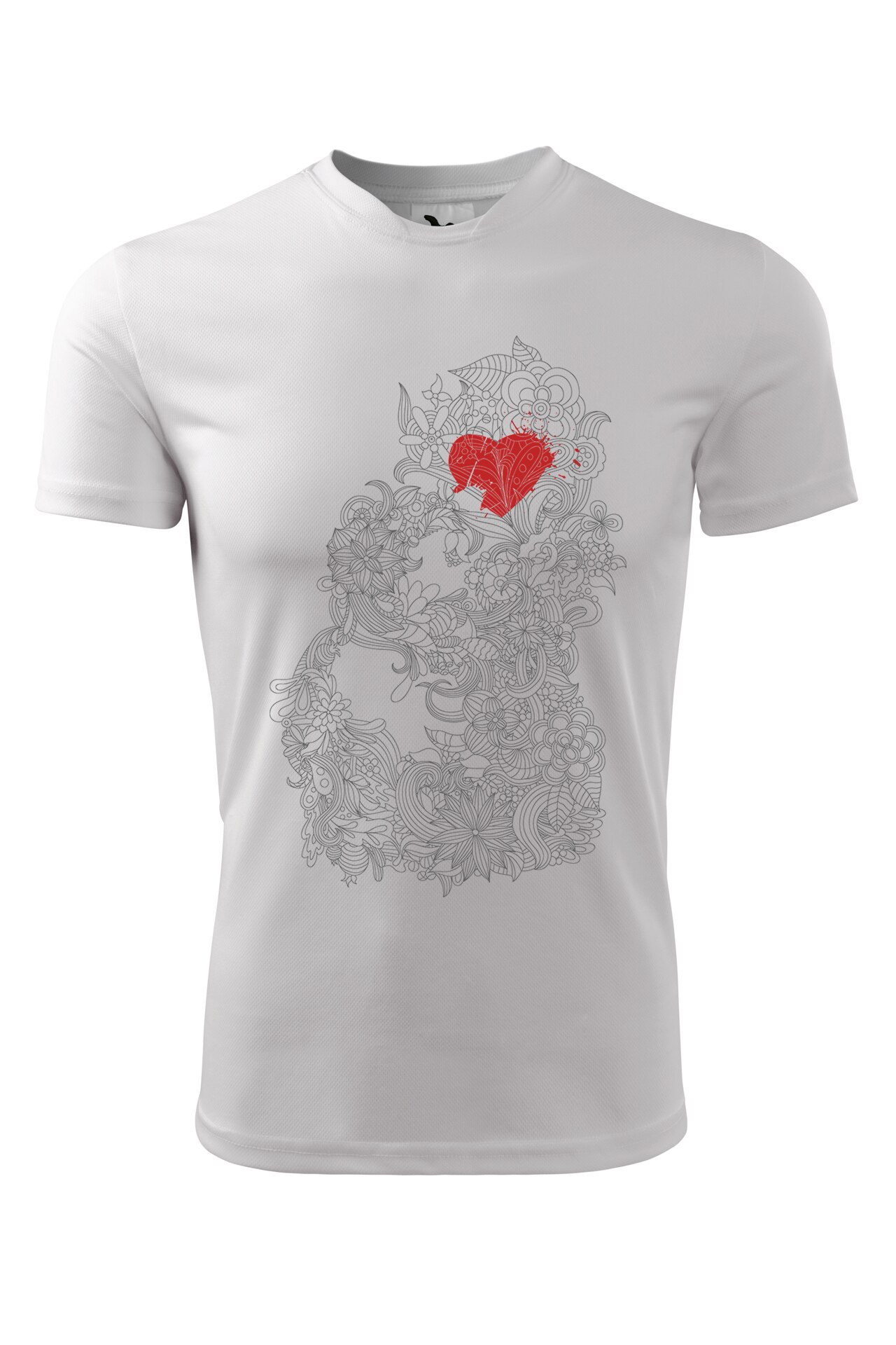 Tricou personalizat, Red Heart, Adler, Alb