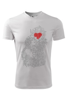 Tricou personalizat, Red Heart, Adler, Alb Tricou personalizat, Red Heart, Adler, Alb