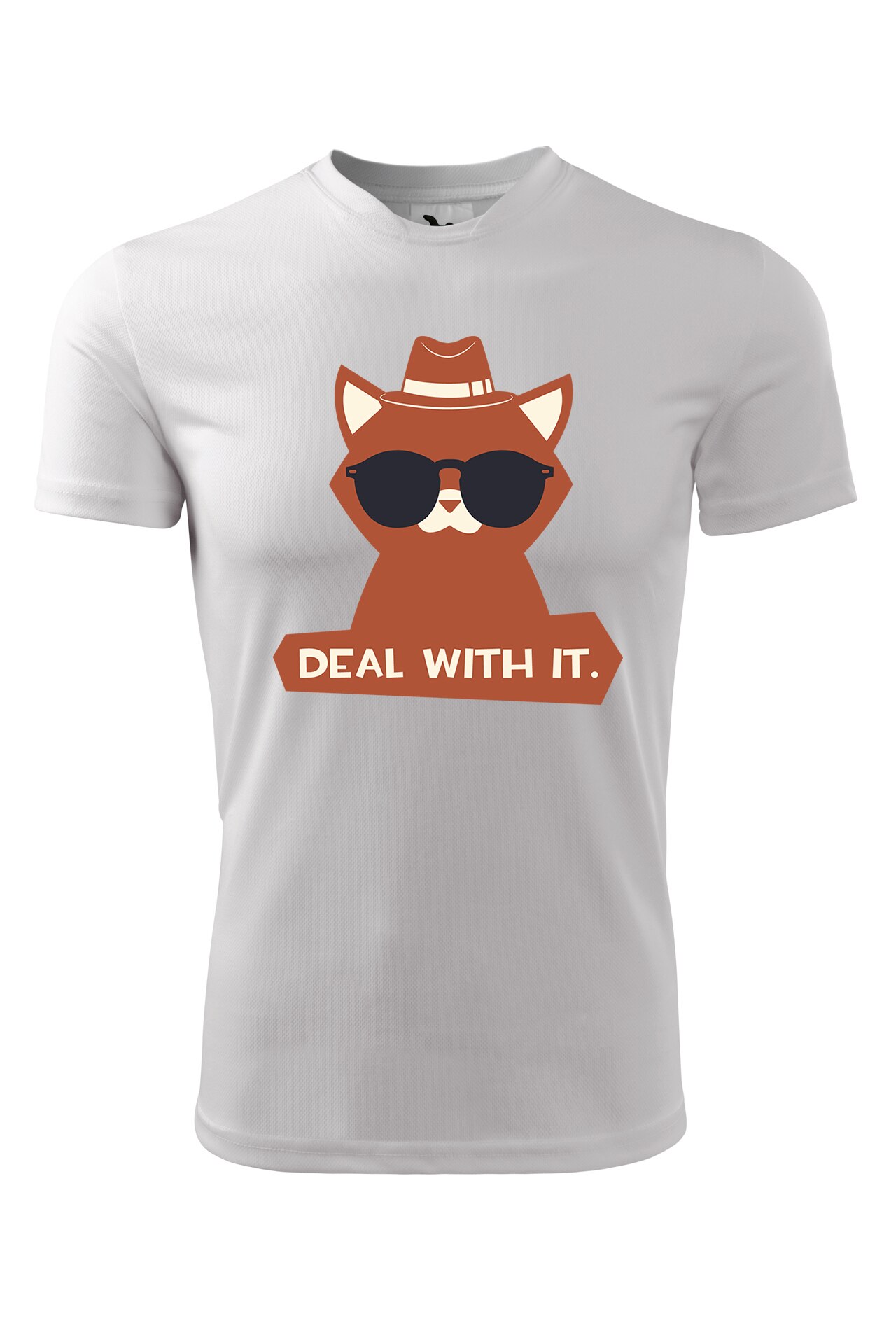 Tricou personalizat, Deal With It, Adler, Alb