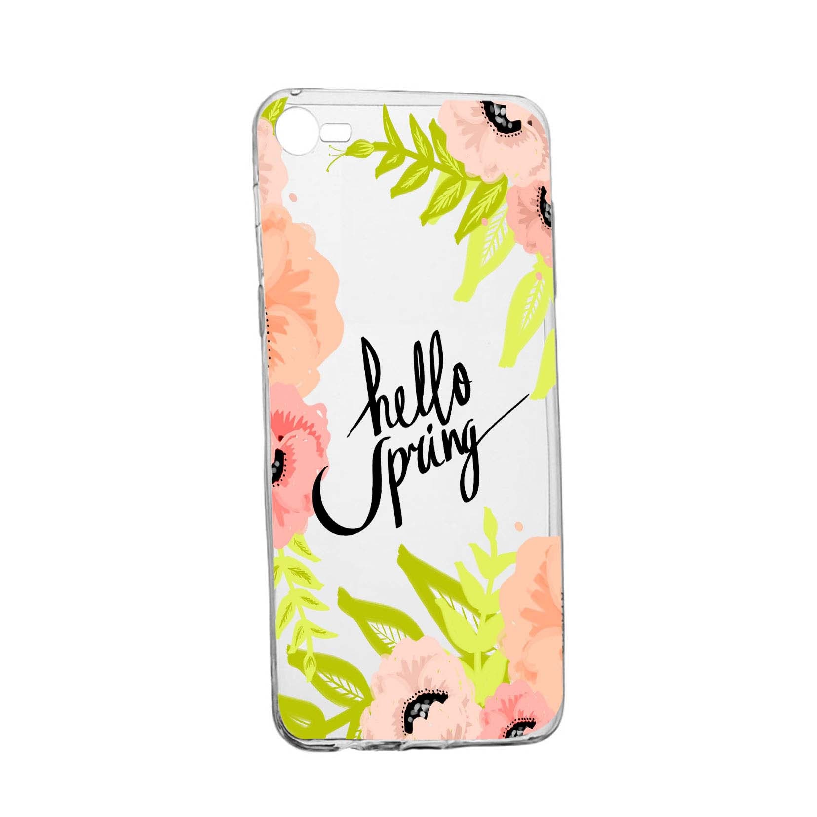 Husa Hello Spring, pentru HTC Desire 12, rezistenta la uzura, anti-alunecare, din silicon Premium, 685