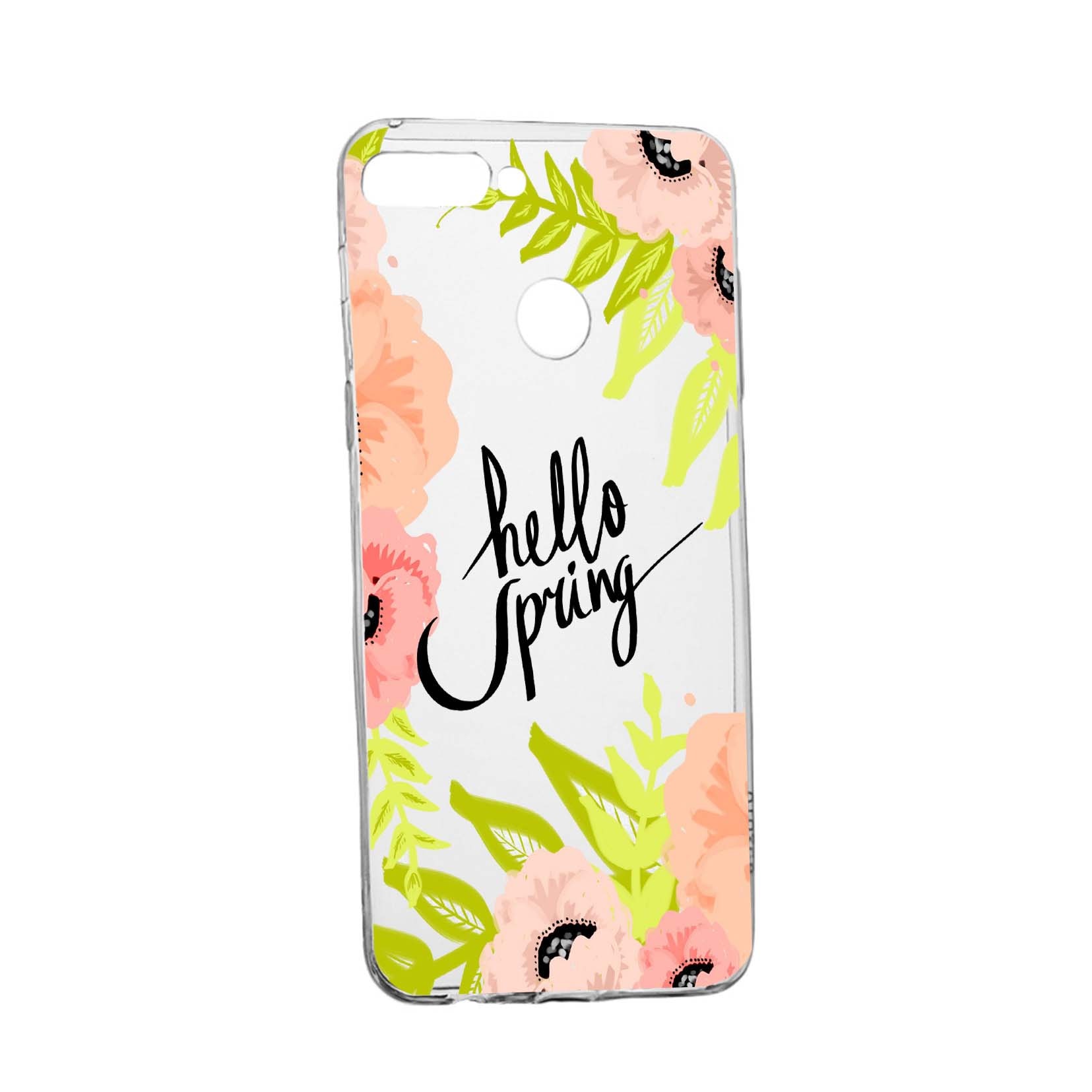 Husa Hello Spring, pentru Oppo A7/ AX7, rezistenta la uzura, anti-alunecare, din silicon Premium, 685