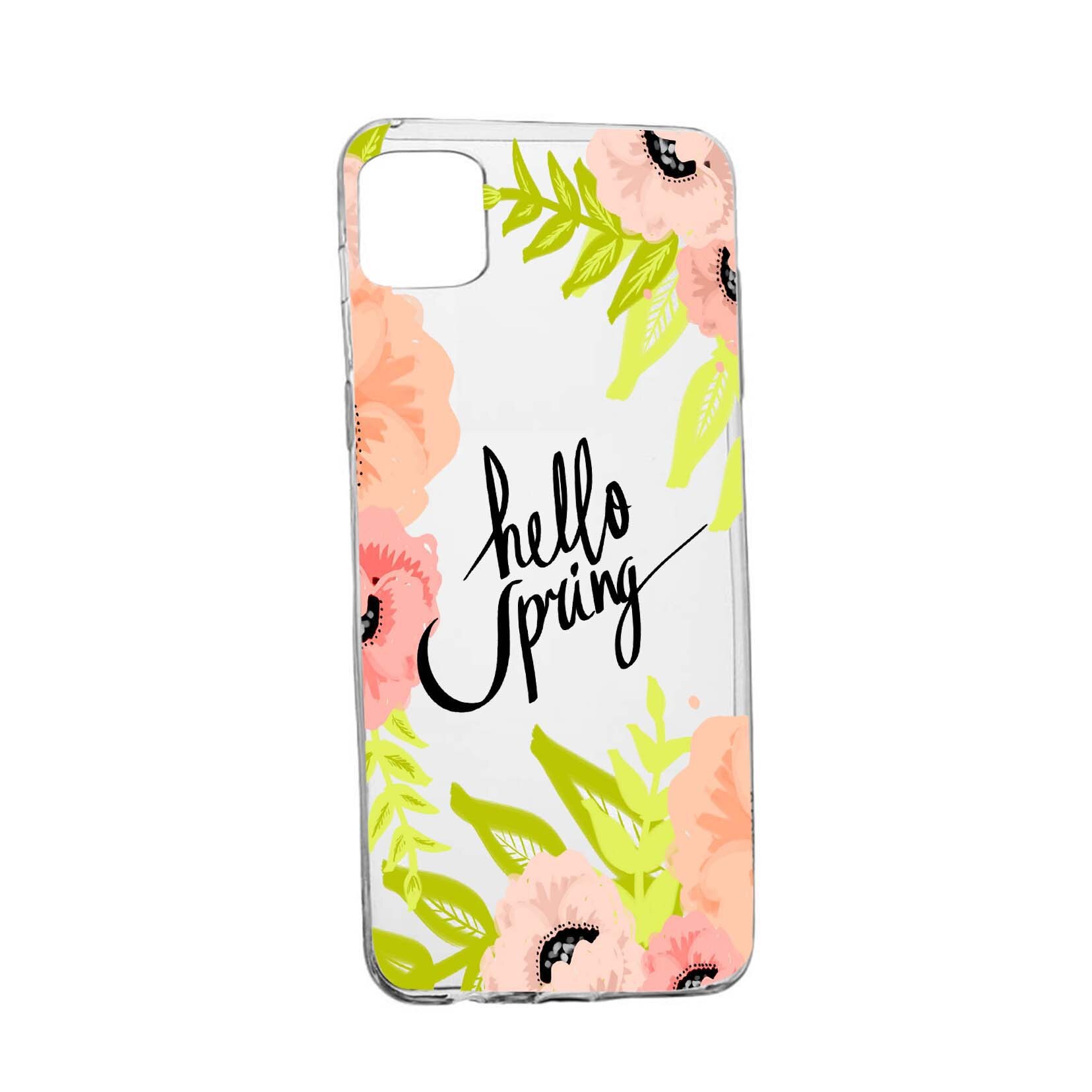 Husa Hello Spring, pentru Apple iPhone 11 Pro Max, rezistenta la uzura, anti-alunecare, din silicon Premium, 685