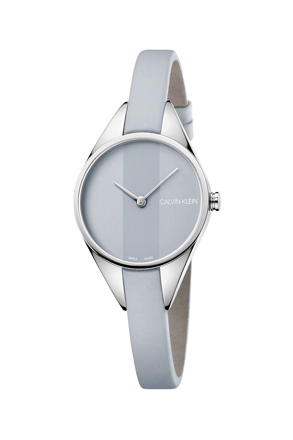 Calvin Klein, Ceas analog cu o curea subtire, Gri deschis