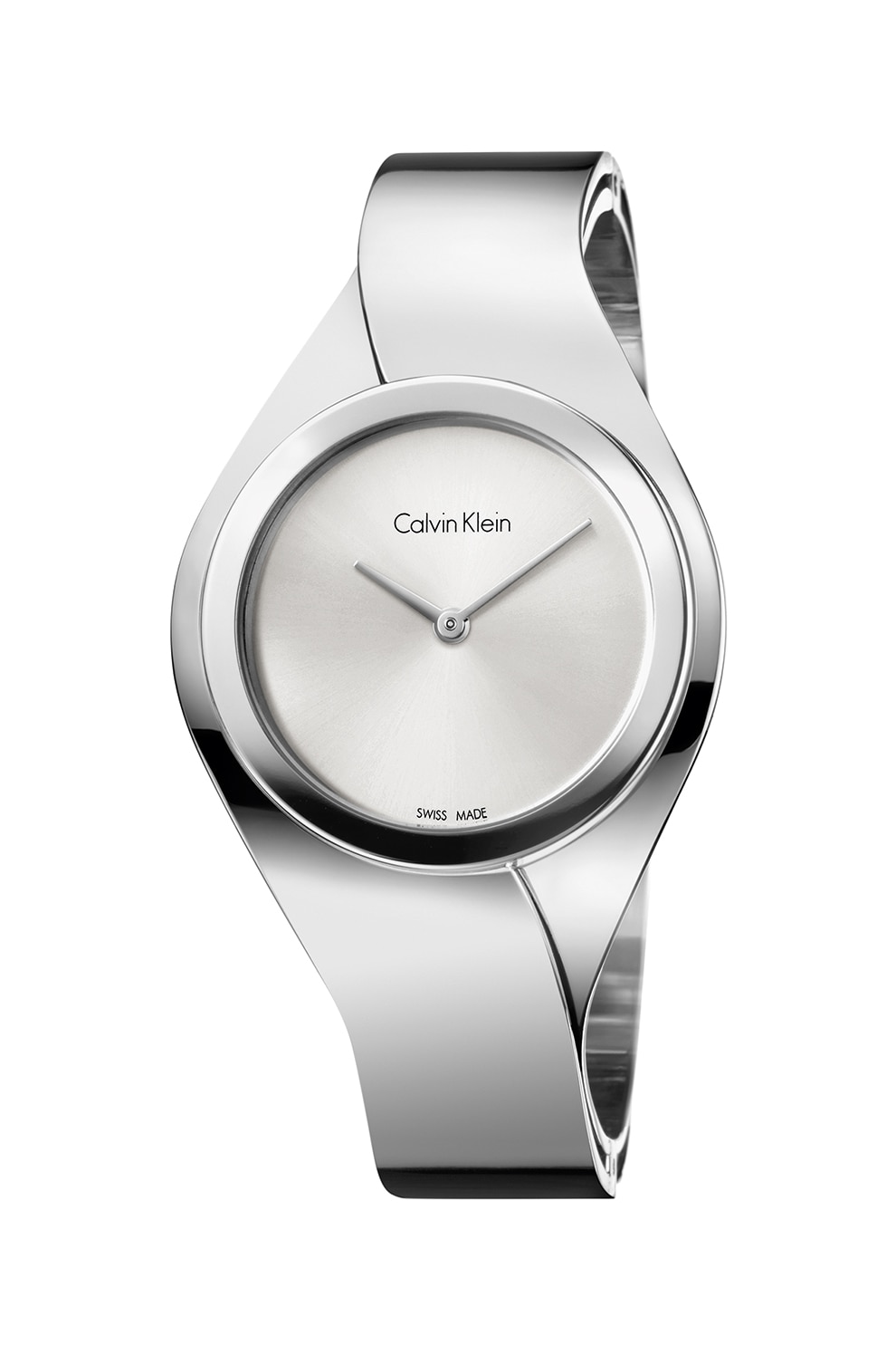CALVIN KLEIN, Ceas cu bratara metalica, Argintiu