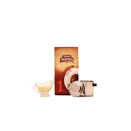 Pachet Cafea Vietnameza Cu Filtru Phin Si Lapte Condensat Trung Nguyen Starter Pack 250g Emag Ro